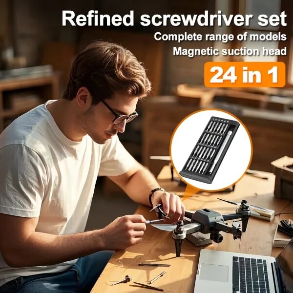 24-in-1 Magnetic Precision Screwdriver Set – Ultimate Repair Toolkit for Electronics, Phones, Laptops, and More