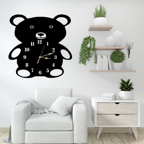 3D Wooden Panda Wall Clock – Aesthetic Design & Premium Quality for Home Decor