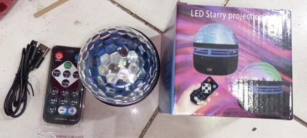 LED Starry Galaxy Projector Night Light – Rotating Star & Moon Aurora Lamp with Remote