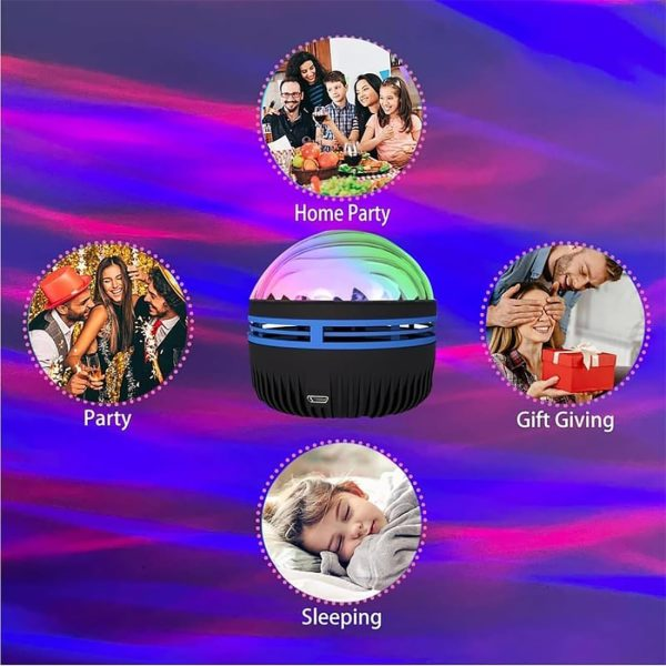LED Starry Galaxy Projector Night Light – Rotating Star & Moon Aurora Lamp with Remote