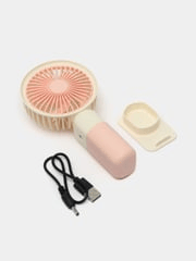 Rechargeable Portable Fan – Handheld & USB Charging with Mobile Phone Stand (Random Color)