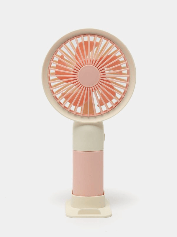 Rechargeable Portable Fan – Handheld & USB Charging with Mobile Phone Stand (Random Color)