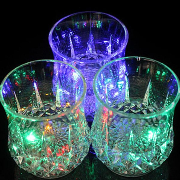 LED Flashing Water-Inductive Rainbow Color Glass – Glowing Color-Changing Mug (200ml)