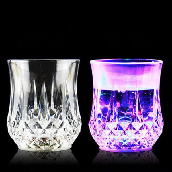 LED Flashing Water-Inductive Rainbow Color Glass – Glowing Color-Changing Mug (200ml)