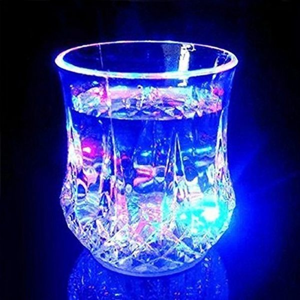 LED Flashing Water-Inductive Rainbow Color Glass – Glowing Color-Changing Mug (200ml)