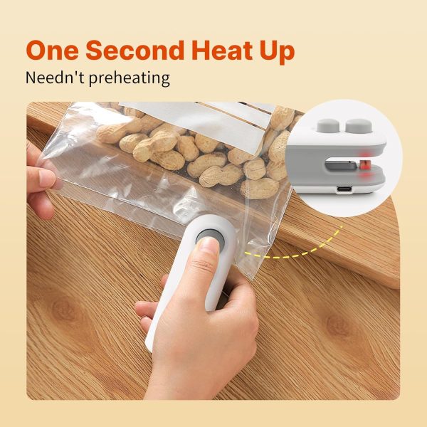 🔒 SealMate™ 2-in-1 Mini Heat Sealer & Cutter – USB Rechargeable Food Bag Sealer for Snacks, Chips & Storage (Random Color)