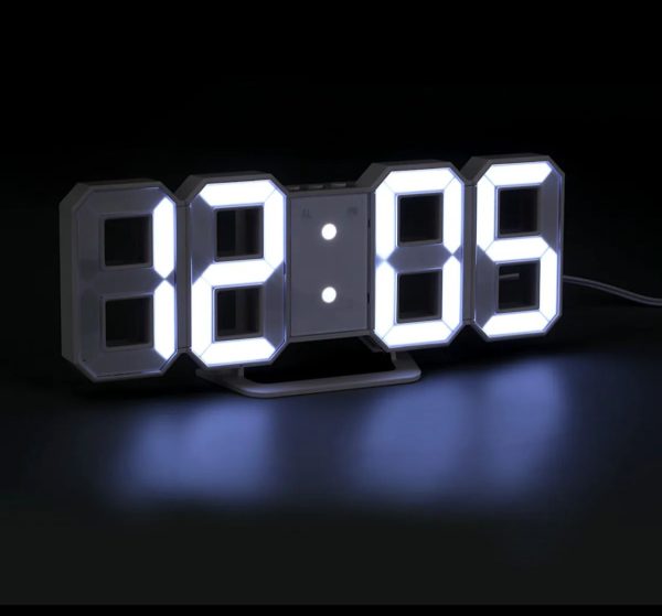 🕒 GlowTime™ LED Digital Wall Clock – Large Display Alarm Clock with Night Light for Bedroom, Office & Living Room
