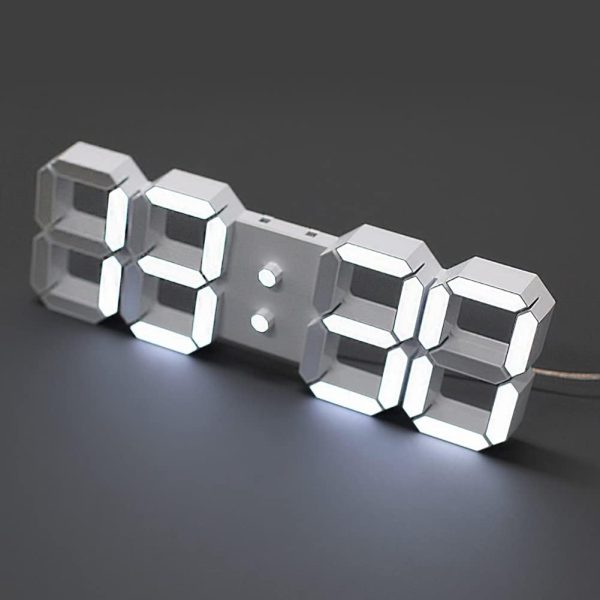 🕒 GlowTime™ LED Digital Wall Clock – Large Display Alarm Clock with Night Light for Bedroom, Office & Living Room