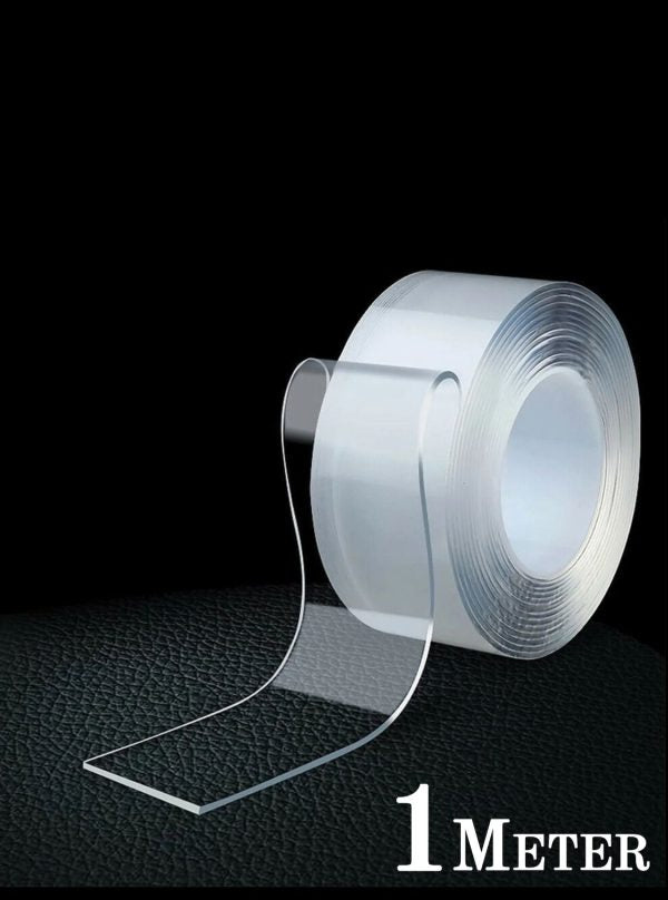 🧷 GripFlex™ Nano Double-Sided Tape (1 Meter) – Washable, Reusable & Ultra-Strong Adhesive for Home, Office & DIY Use