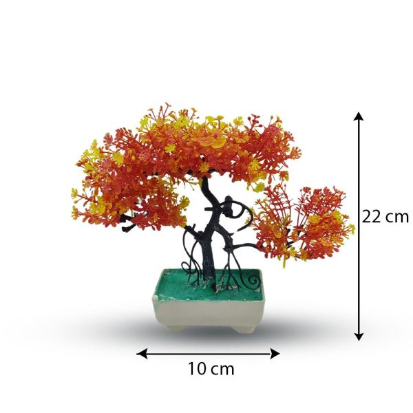🍊 ZenBloom™ Orange Artificial Bonsai Tree – Lifelike Potted Tree for Home, Office & Bedroom Decor (1 Piece)
