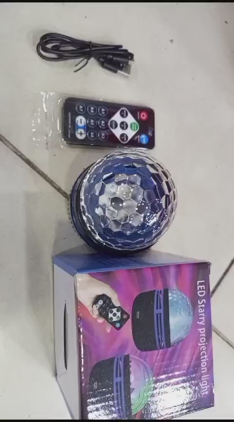 LED Starry Galaxy Projector Night Light – Rotating Star & Moon Aurora Lamp with Remote