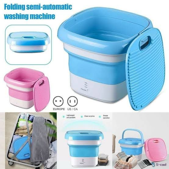 Semi-automatic Mini Folding Washing Machine With Dryer Good Quality( Random Color )