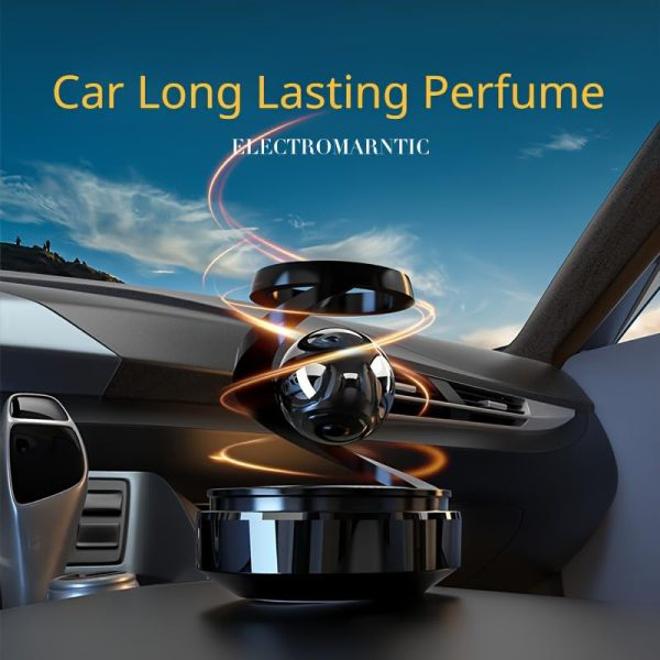 Star Solar Powered Levitating Ball Air Freshener For Car Dashboard, Aesthetic Car Decor  Best Quality ( Random Color )