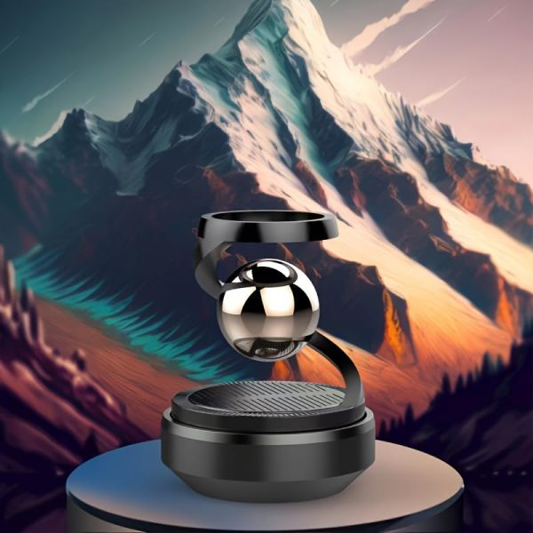 Star Solar Powered Levitating Ball Air Freshener For Car Dashboard, Aesthetic Car Decor  Best Quality ( Random Color )