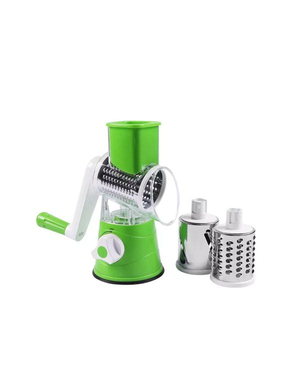 🥕 GrateMate™ Tabletop Drum Grater – Manual 3-in-1 Vegetable Slicer, Shredder & Grater for Effortless Meal Prep (Random Color)