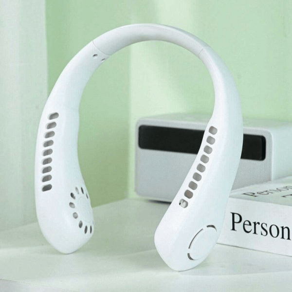 Bladeless Hanging Neck Fan – Portable, Rechargeable & Vaneless (Random Color):
